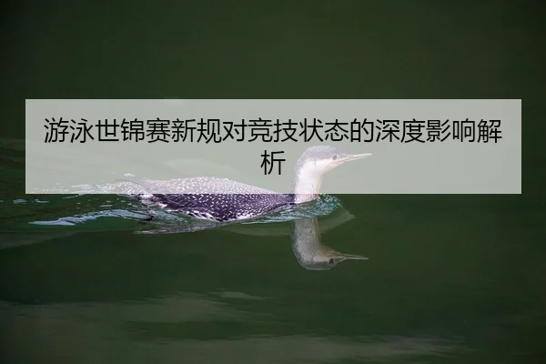 游泳世锦赛新规对竞技状态的深度影响解析